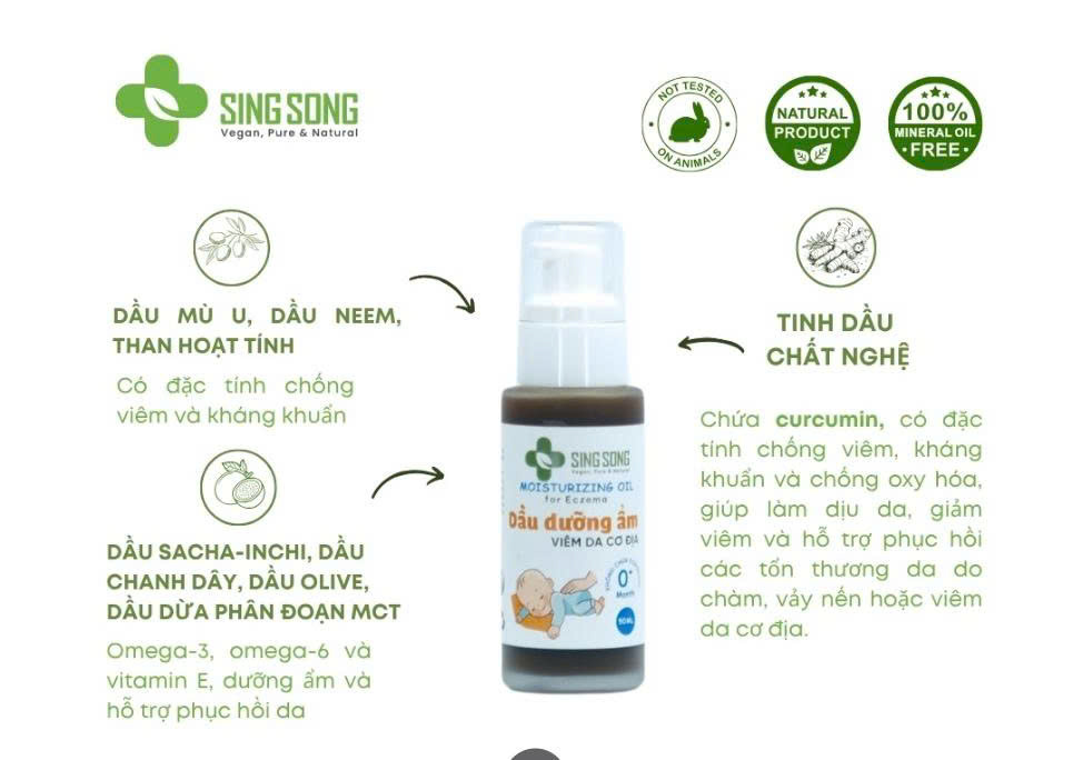 Dầu dưỡng ẩm (Viêm da cơ địa) 50ml